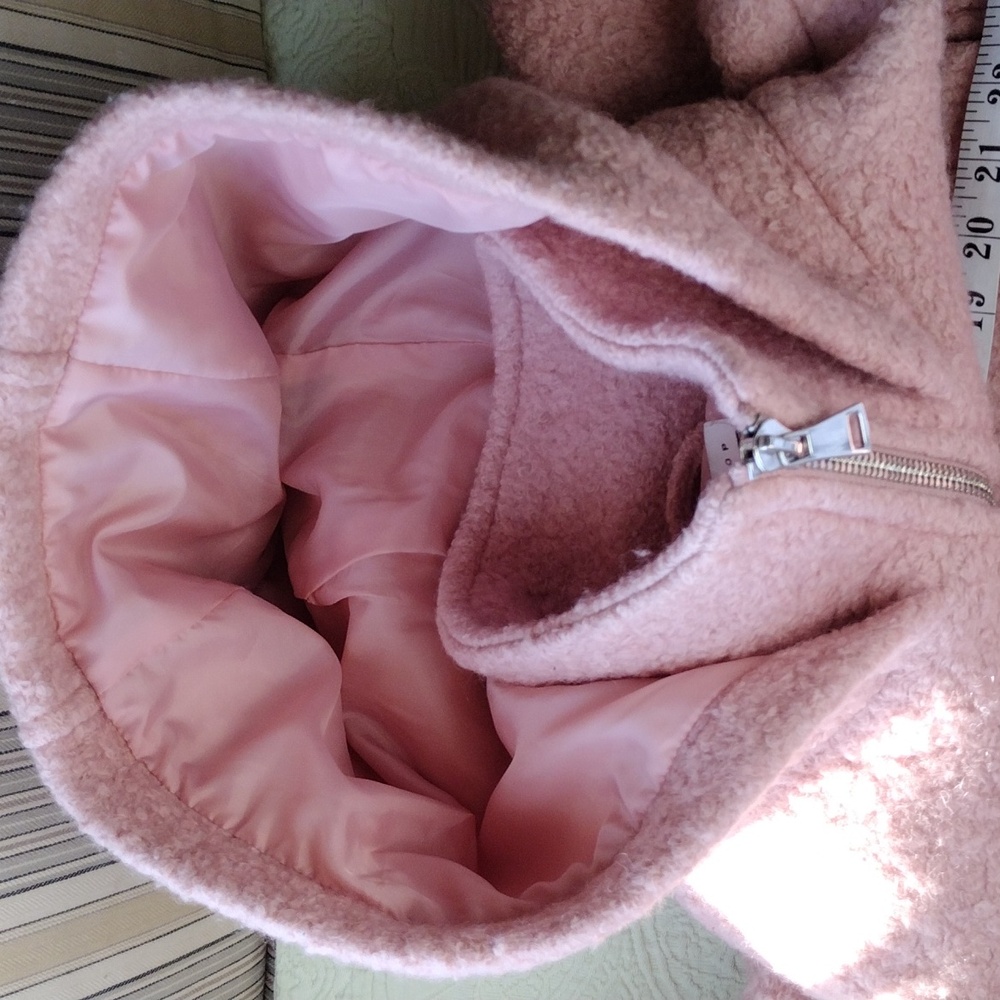 Topshop Pink Teddy Jacket with Hood M - Picture 10 of 11